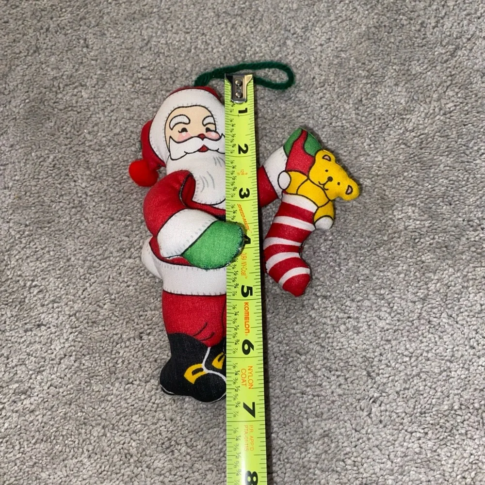 Vintage Stuff‎ Puff Fabric Handmade Santa Claus Christmas Ornament